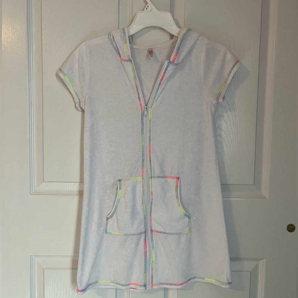 Terrycloth Hooded Swim Coverup